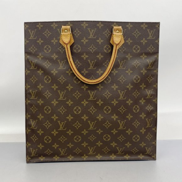 Louis Vuitton Tote Bag Monogram Sac Plat M51140 Brown Women's - Picture 12 of 12